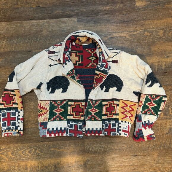 Vintage Painted Pony 90's Southwestern Native American bears theme tapestry jack - Picture 1 of 10